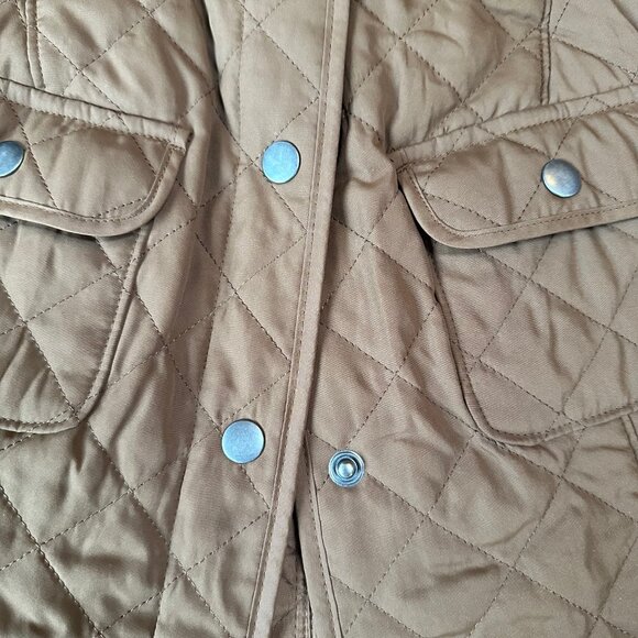 Merona Women's Brown Quilted Coat Jacket Shacket Size Small - Picture 4 of 7